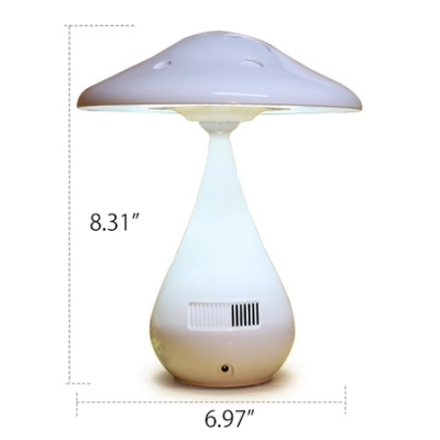 Chargeable Mushroom LED Night Light in White for Kids Reading 