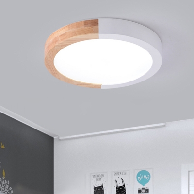 Circular Shape LED Ceiling Fixture Macaron Simple Living Room Acrylic Flush Light Fixture