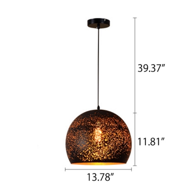 Industrial Style Weathered Iron Shade Single Pendant Lamp with Adjustable Chain 7 Designs for Choice