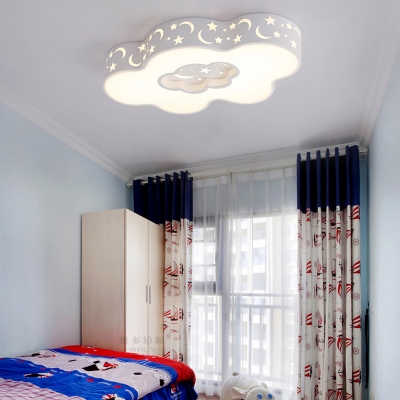Modern LED Round/Star/Cloud Shade Kids Room Ceiling Light Ultra-Thick