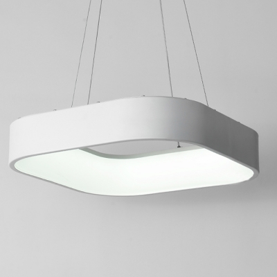LED Indirect Lighting Hallow Round Pendant Lighting Gray/White 28W Acrylic Halo Led Lights