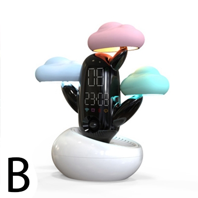 Cartoon Design Cloud Shape Kids Bedroom Table Light with Alarm Function in Contemporary Style