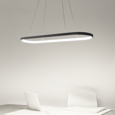 Fashion Modern Simple Style Ellipse Shaped Led Chandelier Deocrative Lights  for Dining Room Office