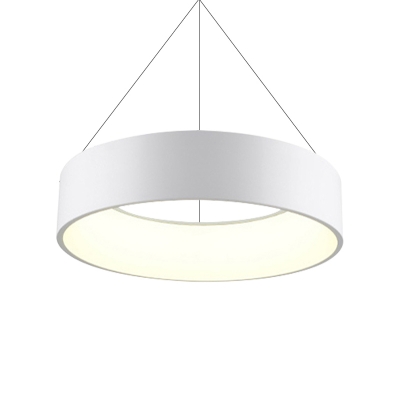 LED Hallow Round Pendant Lighting Gray/White 28W 17.7