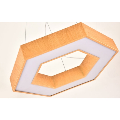 Modern Decorative Led Chandelier Hexagon Shaped Down Lighting Led Performance Light Adjustable