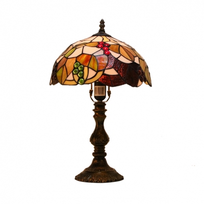 Country Style 12 Inch Wide Tiffany Living Room Table Lamp with Brilliant Jewels