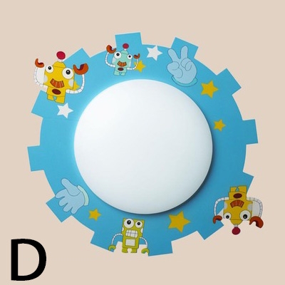 Adorable Acrylic Cartoon Sconce Light Nursing Room Kindergarten 1 Head LED Wall Lamp in Multi Color