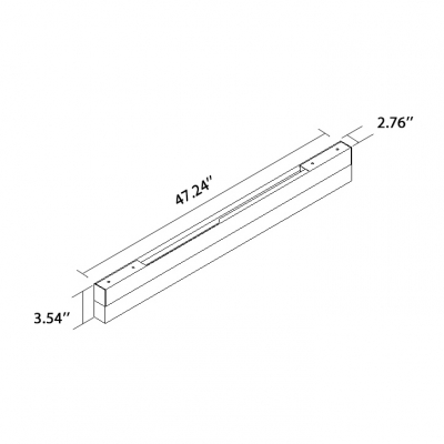 Architectural Linear Lighting Acrylic Linear Surface Mount Light 36W Energy Saving Aluminum Led Linear Ceiling Mount Light