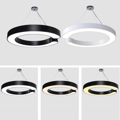 Modern Simple Style Led Pendant Ceiling Lights C Shaped Acrylic Led Geometric Hanging Light