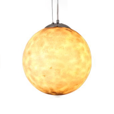 Global Shade Hanging Light with Planet Design Astronomy&Space Kids Room Acrylic Single Light Suspension Light