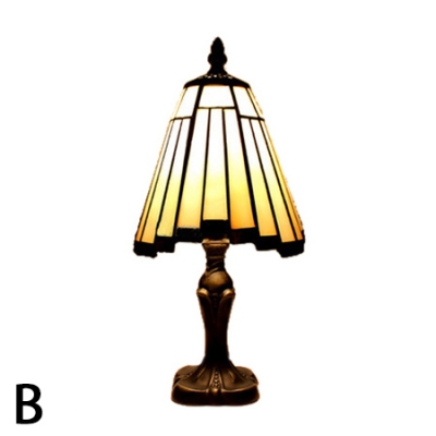 Classic Tiffany Table Lamp Fixture with Antique Bronze Base 2 Designs for Choice