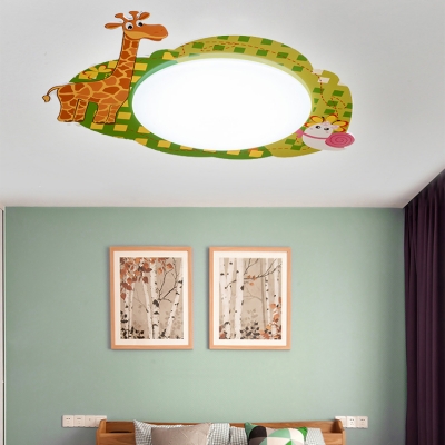 Adorable Acrylic Cartoon Sconce Light Nursing Room Kindergarten 1 Head LED Wall Lamp in Multi Color