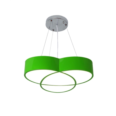 Acrylic Pendant Lamp with Geometric Shade Modernism Blue/Green/Yellow/Red LED Suspended Lamp for Children
