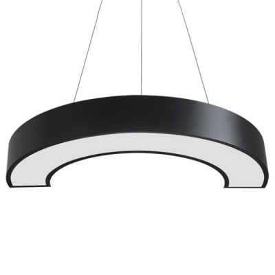 lighting indirect semi led direct pendant round hallway acrylic circle half wide lights dining bedroom office beautifulhalo modern