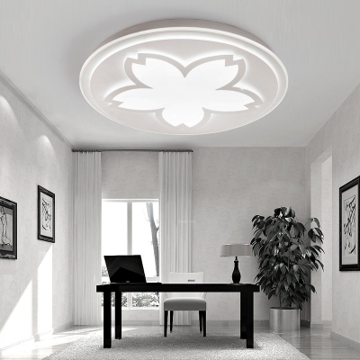 15 75 19 69 Wide Flower Design White Ceiling Light Fixture For