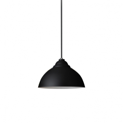 Simple Industrial Style Office Single Pendant Light with Dome Shade in Various Colors
