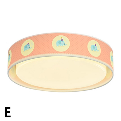 Cartoon Animal Pattern Flushmount Boys Girls Room Acrylic LED Ceiling Light in Warm/White