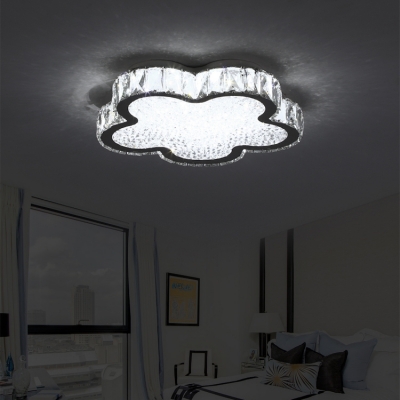 Crystal Style Flower Shape LED Ceiling Light Fixture for Bedroom Living Room 16.54