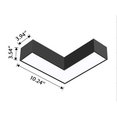 Modern LED Ceiling Light 10.23in/13.77in Wide Geometric Surface Mount Light LED for  Mall Hallway