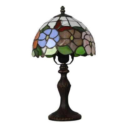 Tiffany-Style Floral Dome Shade Table Lamp, 15