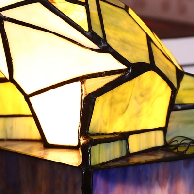 Frog Shape Stained Glass Table Light for Kids Room in Tiffany Style