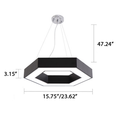Modern Metal Chandelier Lighting Glare Control 15.75