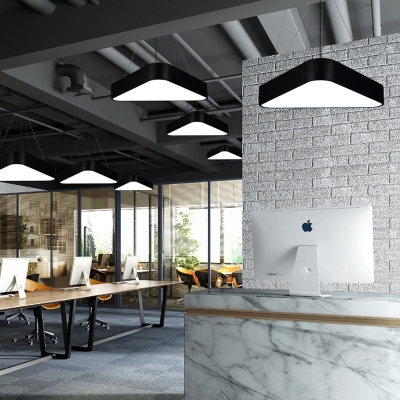 Creative Led Round Corners Triangle Ceiling Pendant Lights Low Wattage