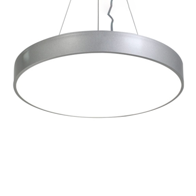 Silver Finish Modern Commercial Led Lighting Metal Acrylic LED Round Chandelier 30W/36W/50W 3 Sizes