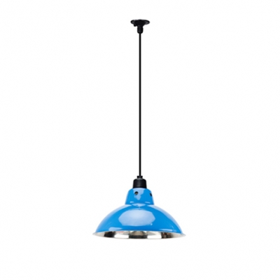 Multiple Colors Simple Style Restaurant Dining Hall Hanging Lamp with Metal Dome Shade