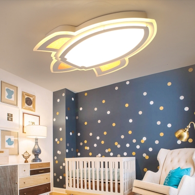 Simple Style LED Light Cartoon Rocket Shape Ceiling Light for Kids Room