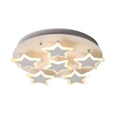 Nordic Style Star Accent LED Flushmount Ceiling Light for Living Room 16