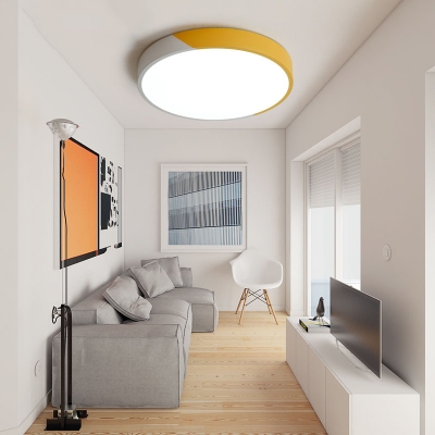 Post-Modern Creative Design Led Surface-Mount Lighting Multicolor Metal Round Ceiling Light