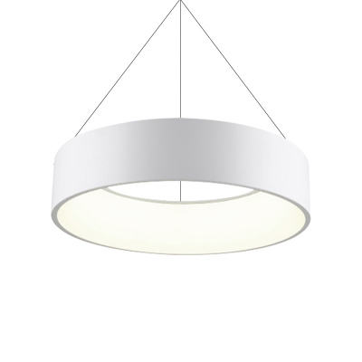 LED Hallow Round Pendant Lighting Gray/White 28W 17.7