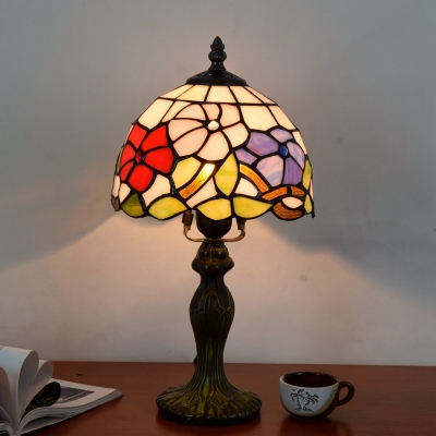 Multi-Colored Glass Lampshade Floral Dome Design, 14