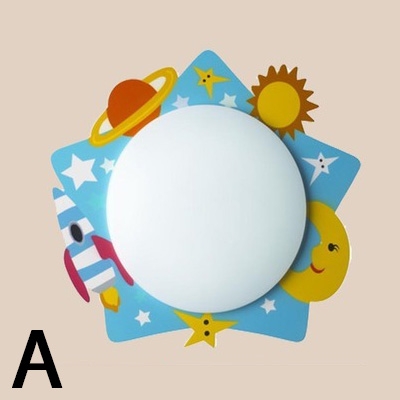 Adorable Acrylic Cartoon Sconce Light Nursing Room Kindergarten 1 Head LED Wall Lamp in Multi Color