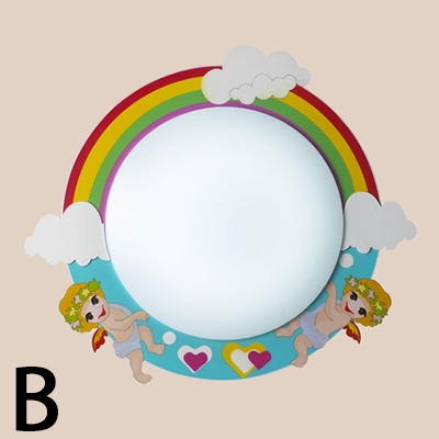 Adorable Acrylic Cartoon Sconce Light Nursing Room Kindergarten 1 Head LED Wall Lamp in Multi Color