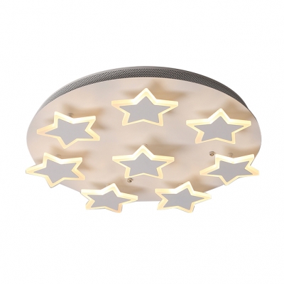 Nordic Style Star Accent LED Flushmount Ceiling Light for Living Room 16