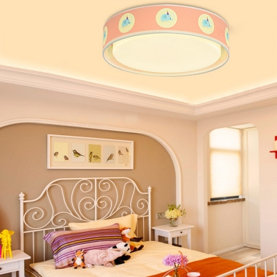 Cartoon Animal Pattern Flushmount Boys Girls Room Acrylic LED Ceiling Light in Warm/White