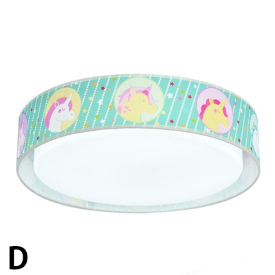 Cartoon Animal Pattern Flushmount Boys Girls Room Acrylic LED Ceiling Light in Warm/White