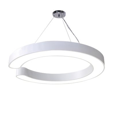 Modern Simple Style Led Pendant Ceiling Lights C Shaped Acrylic Led Geometric Hanging Light