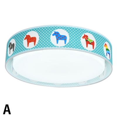 Cartoon Animal Pattern Flushmount Boys Girls Room Acrylic LED Ceiling Light in Warm/White