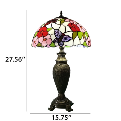 Butterfly Table Lamp Tiffany-Style Stained Glass 16