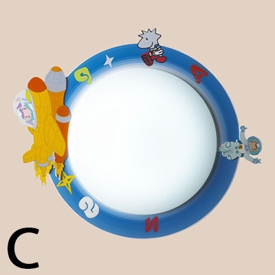 Adorable Acrylic Cartoon Sconce Light Nursing Room Kindergarten 1 Head LED Wall Lamp in Multi Color