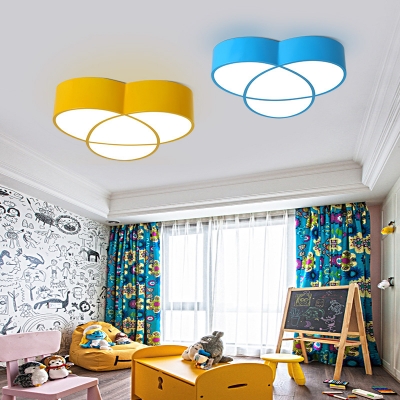 Acrylic Pendant Lamp with Geometric Shade Modernism Blue/Green/Yellow/Red LED Suspended Lamp for Children