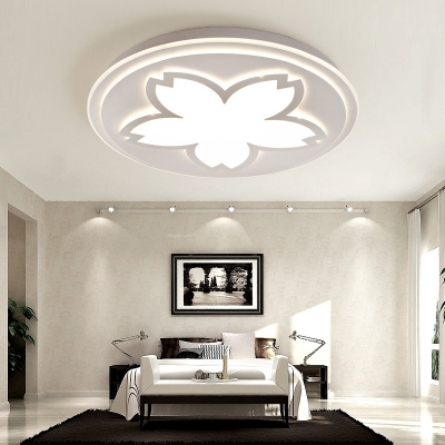 15 75 19 69 Wide Flower Design White Ceiling Light Fixture For