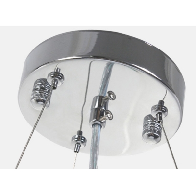 Silver Finish Modern Commercial Led Lighting Metal Acrylic LED Round Chandelier 30W/36W/50W 3 Sizes