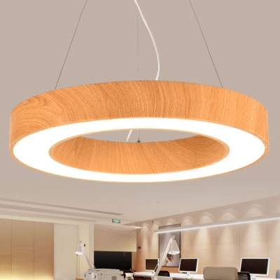 Modern Circle Metal Chandelier Lighting Glare Control 15.75