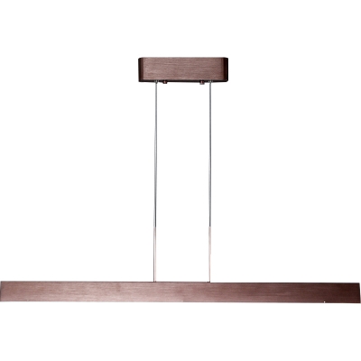 Contemporary Decorative Pendant Light Brown Finish Ultra-thin Linear Led Pendant Acrylic Cord Adjustable 22W Led Offfce Meeting Room Dining Room Kitchen Island Lighting