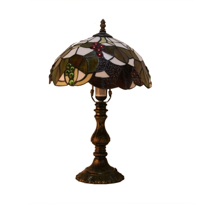 Country Style 12 Inch Wide Tiffany Living Room Table Lamp with Brilliant Jewels