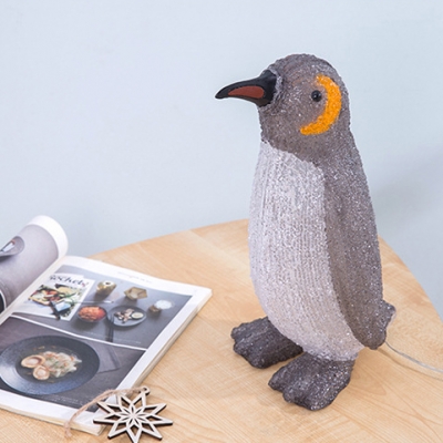 LED Light Festival Decoration Plug-in Table Lamp for Kid's Room in Cartoon Penguin Design